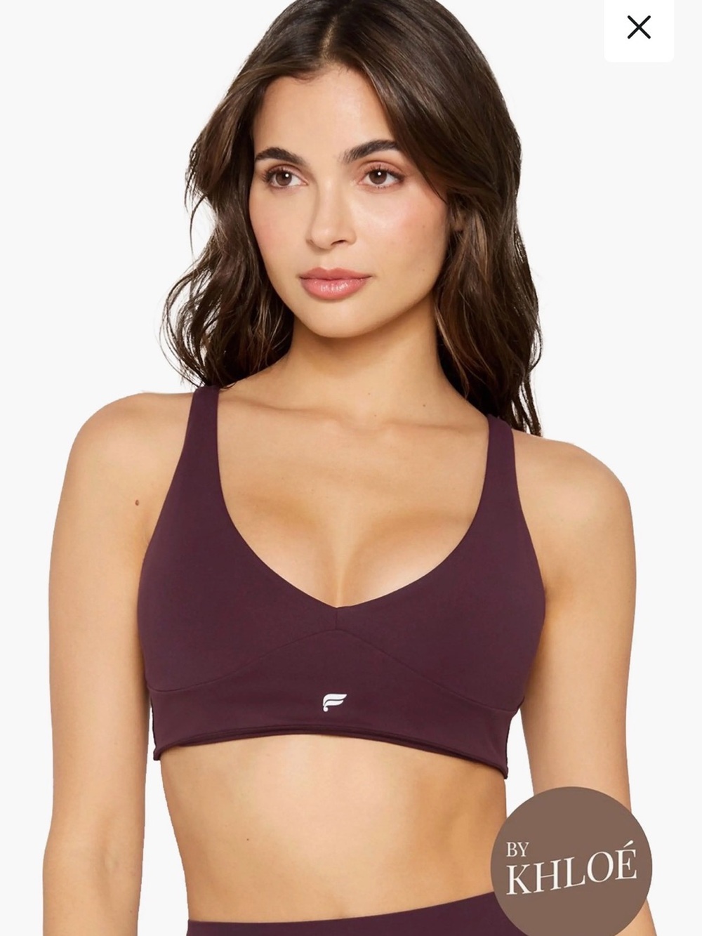 Fabletics Plum Purple Padded Sports Bra Size M
